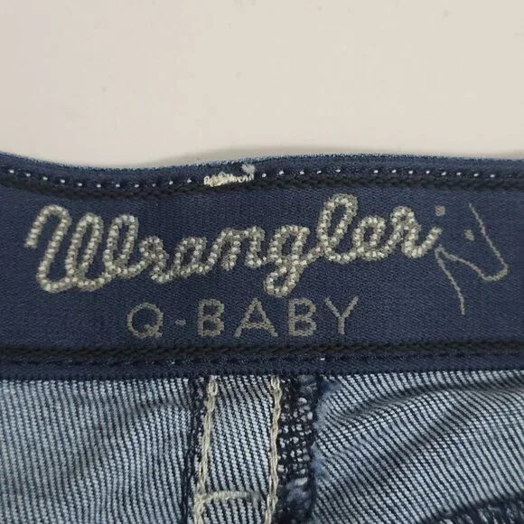 NWT Wrangler Q-Baby The Ultimate Riding Bootcut Jeans Western Blue Size 7/28